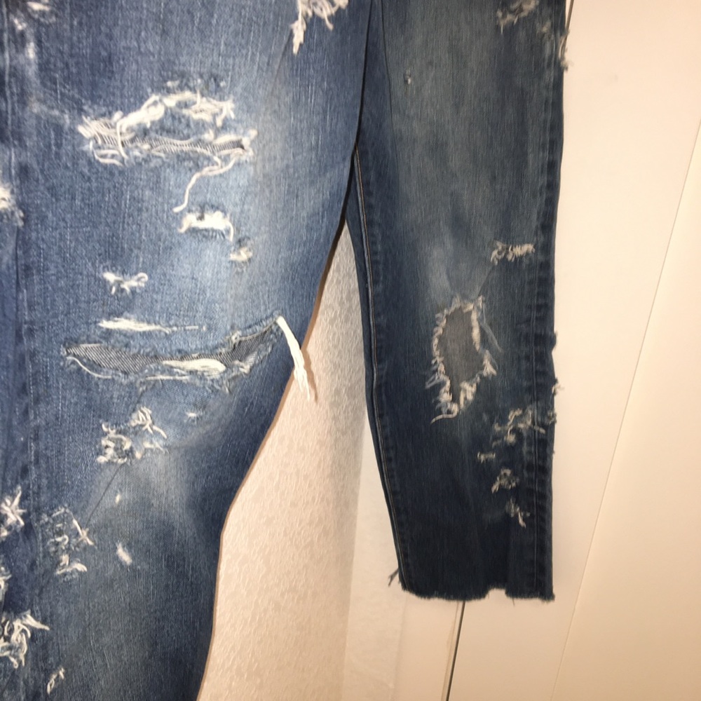 Levi’s 501 CT Handmade Distressed DarkWash Jeans Sz: 32 - Picture 5 of 10